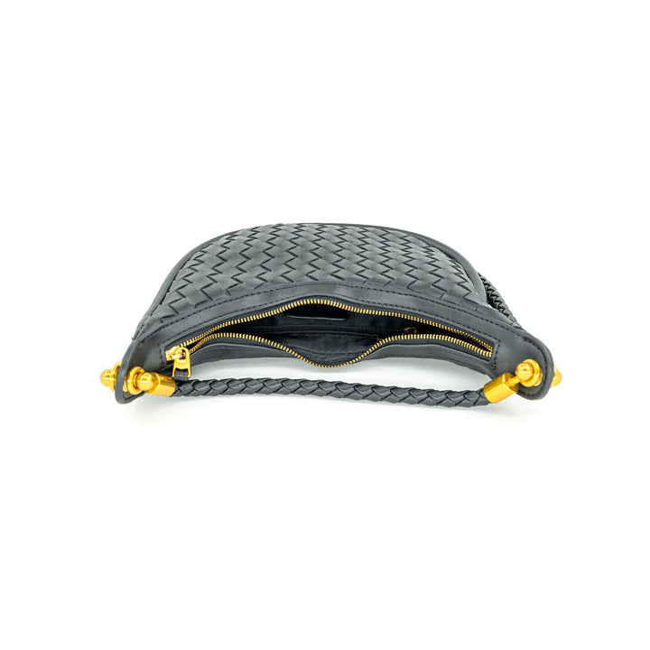 Mini Monaco Woven Bag // black