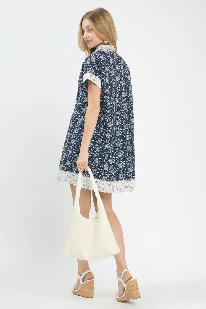 Savannah Tile Mini Dress