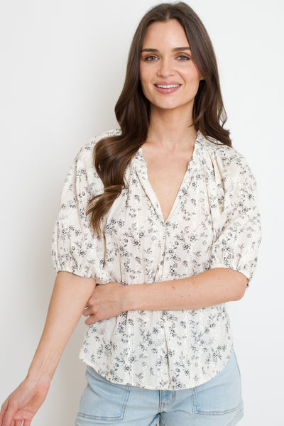 Jane Floral Puff Sleeve Blouse