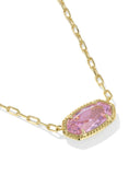 Elisa Luxe Pendent Necklace in Light Pink CZ