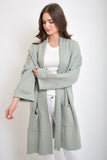 Heather Sage Knit Shacket