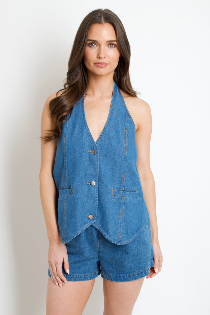 Harbor Ease Pull-on Denim Shorts