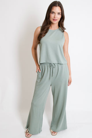 Kya Ribbed Set // sage