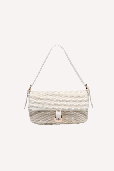 Gloria Straw Crossbody // ivory