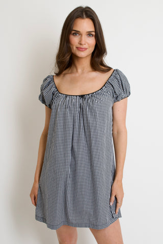 Harper Gingham Babydoll Dress