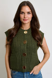 Zoey Knit Vest // olive
