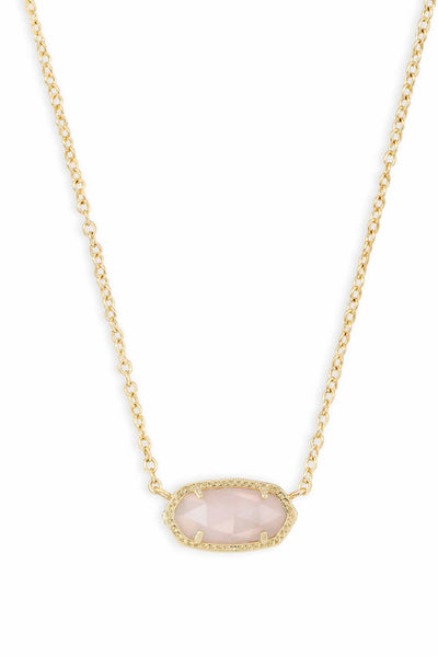 Elisa Necklace in Rose Quartz
