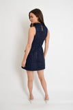 Darcy Navy Tweed Mini Dress
