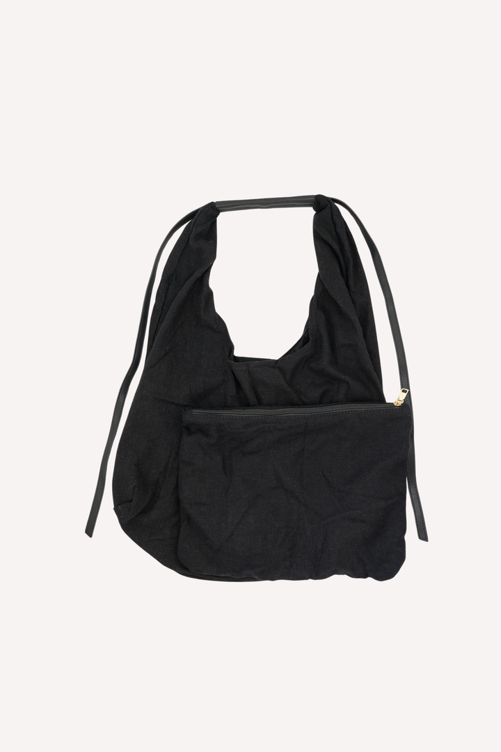 Uma Linen Hobo Bag // black