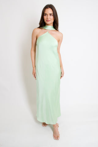 Devon Halter Scarf Midi Dress