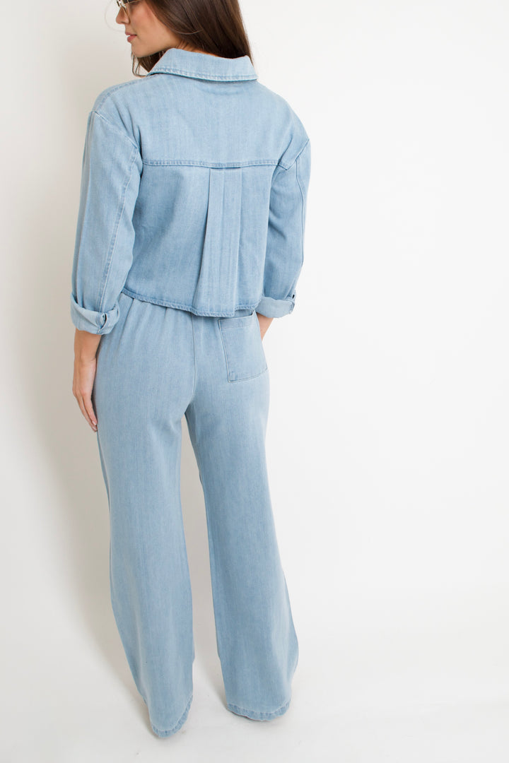 The Cropped Denim Shirt