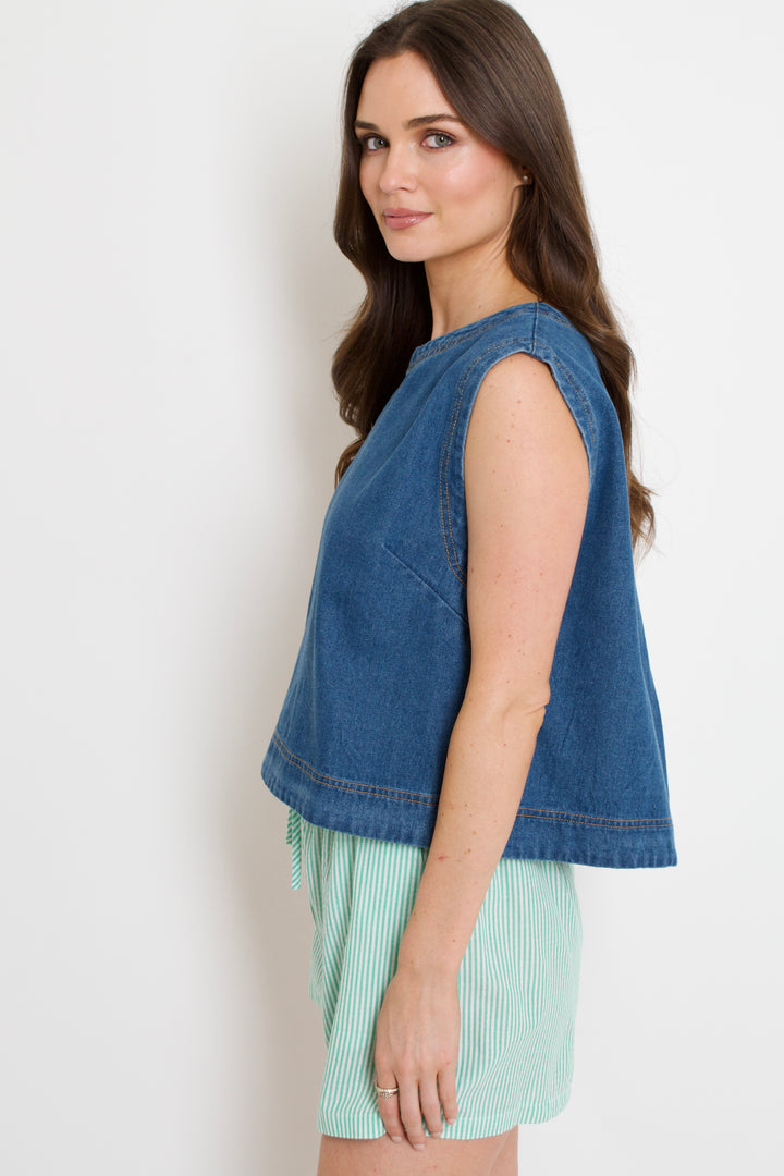 Sloane Denim Tank // denim