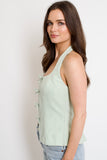 Clementine Bow Vest // mint