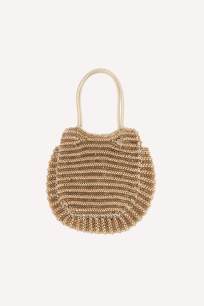 Zahara Woven Bag // gold