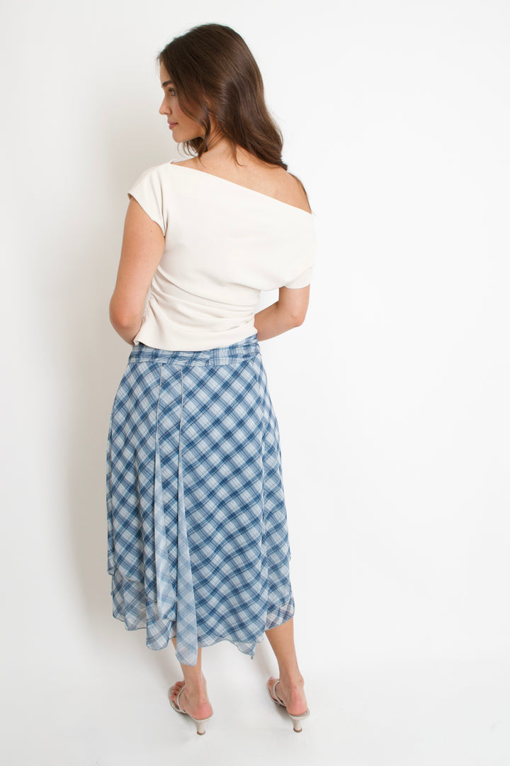 Plaid Handkerchief Skirt