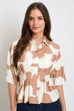 Terracotta Drift Button-Down Shirt