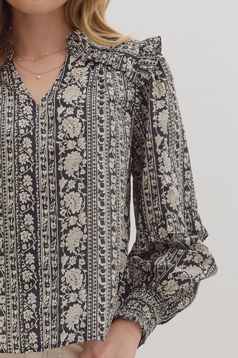 Winter Floral Top