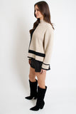 Colorblock Turtleneck Sweater