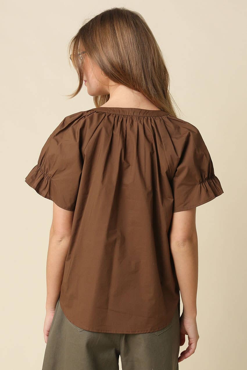 Haylie Ruffle Sleeve Top