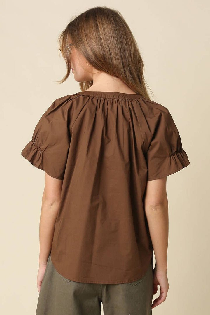 Haylie Ruffle Sleeve Top