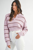 Lavender Stripe Sweater