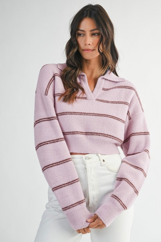 Lavender Stripe Sweater