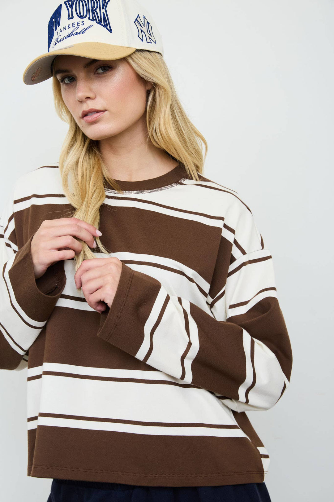Rugby Stripe Tee // brown