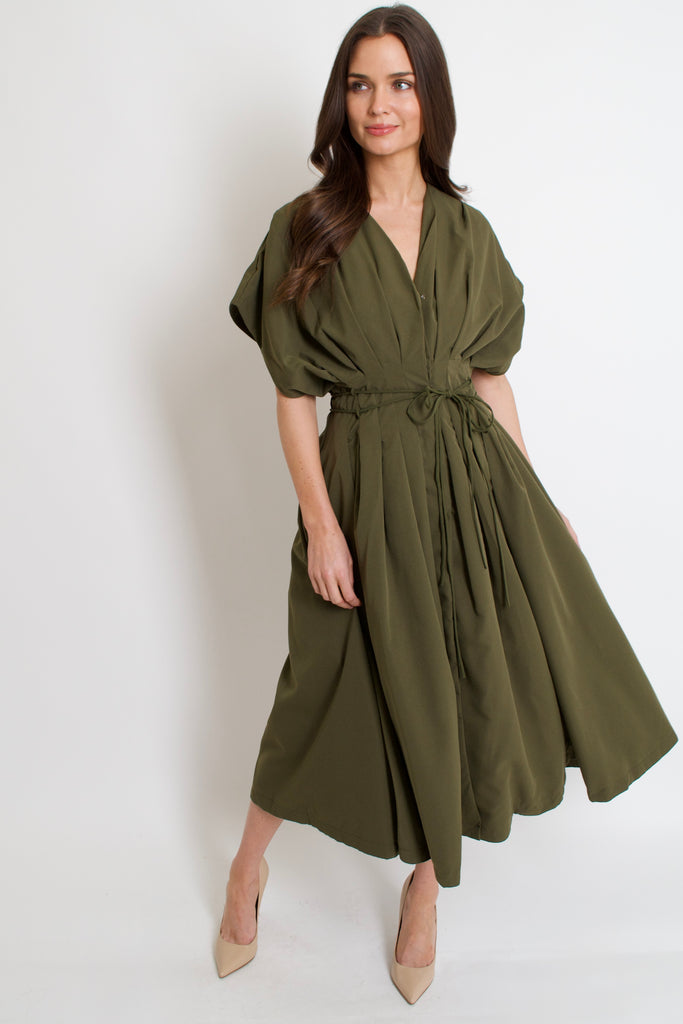 Lily Pleated Midi Dress