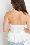 Ariana Strapless Top // white