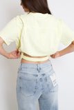 Lemon Bubble Hem Top