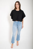 Bubble Hem Tee // black