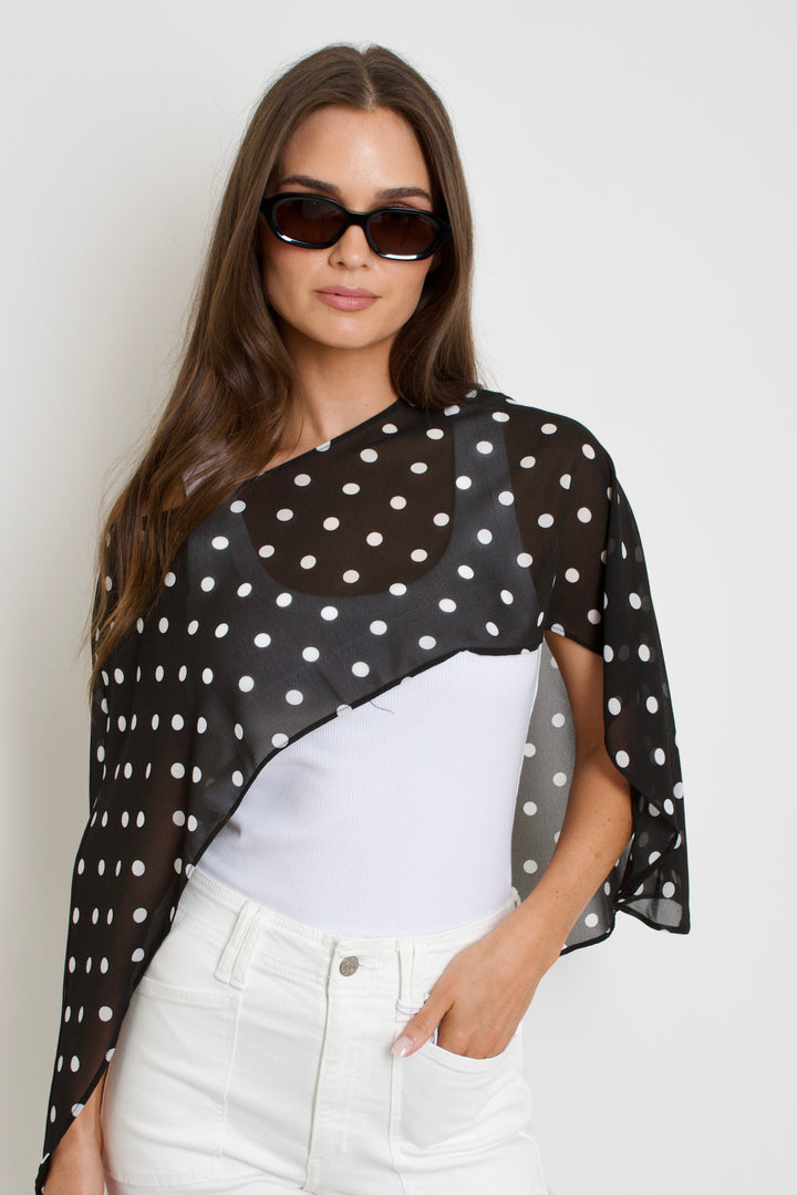 Mika Polka Dot Cape Top