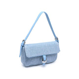 Gloria Straw Crossbody // baby blue