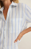Helena Striped Gauze Button Up
