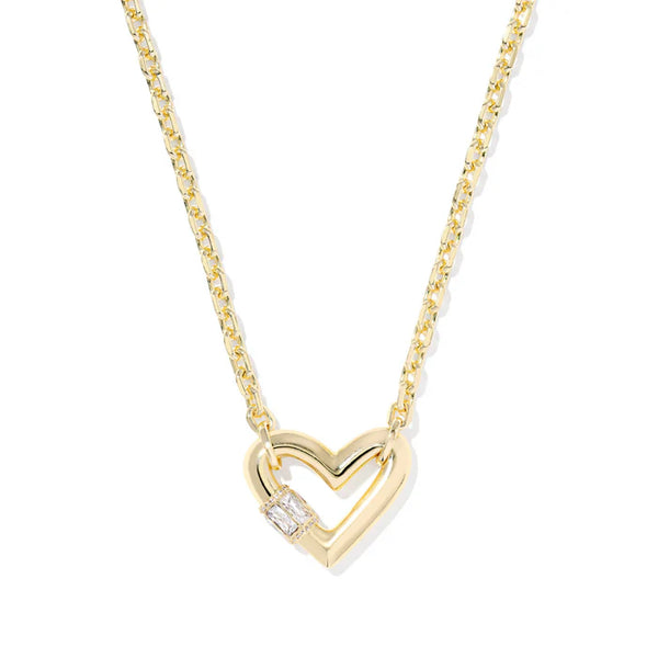 Emery Heart Gold Pendant Necklace