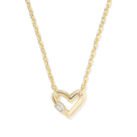 Emery Heart Gold Pendant Necklace