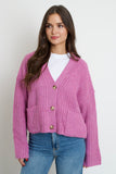 Loop Knit Cardigan // fuschia purple
