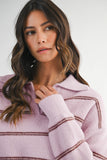 Lavender Stripe Sweater