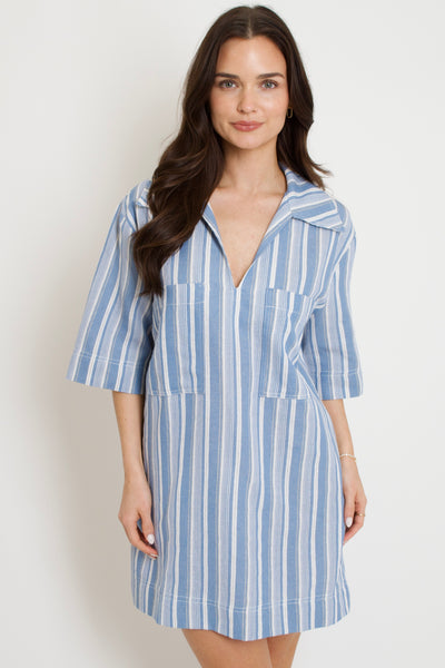 Jules Stripe Denim Dress