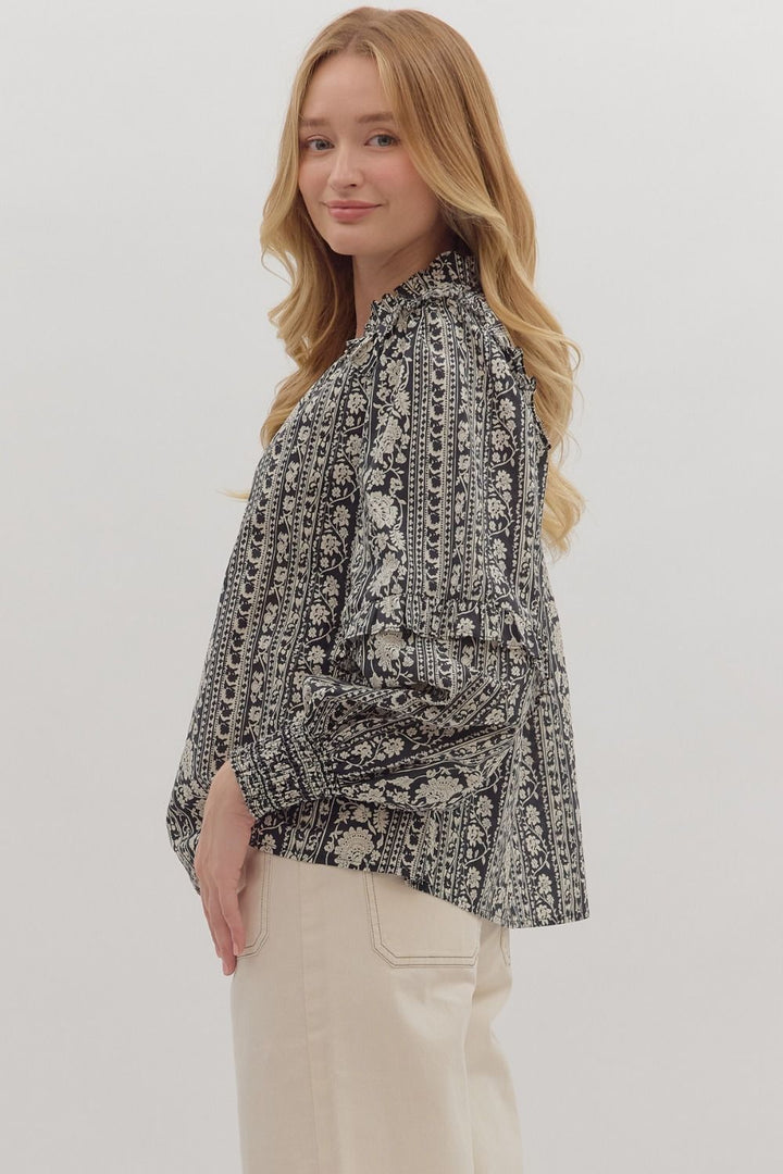 Winter Floral Top
