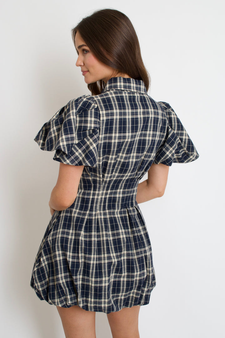 Jeanne Plaid Bubble Dress