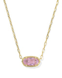 Elisa Luxe Pendent Necklace in Light Pink CZ