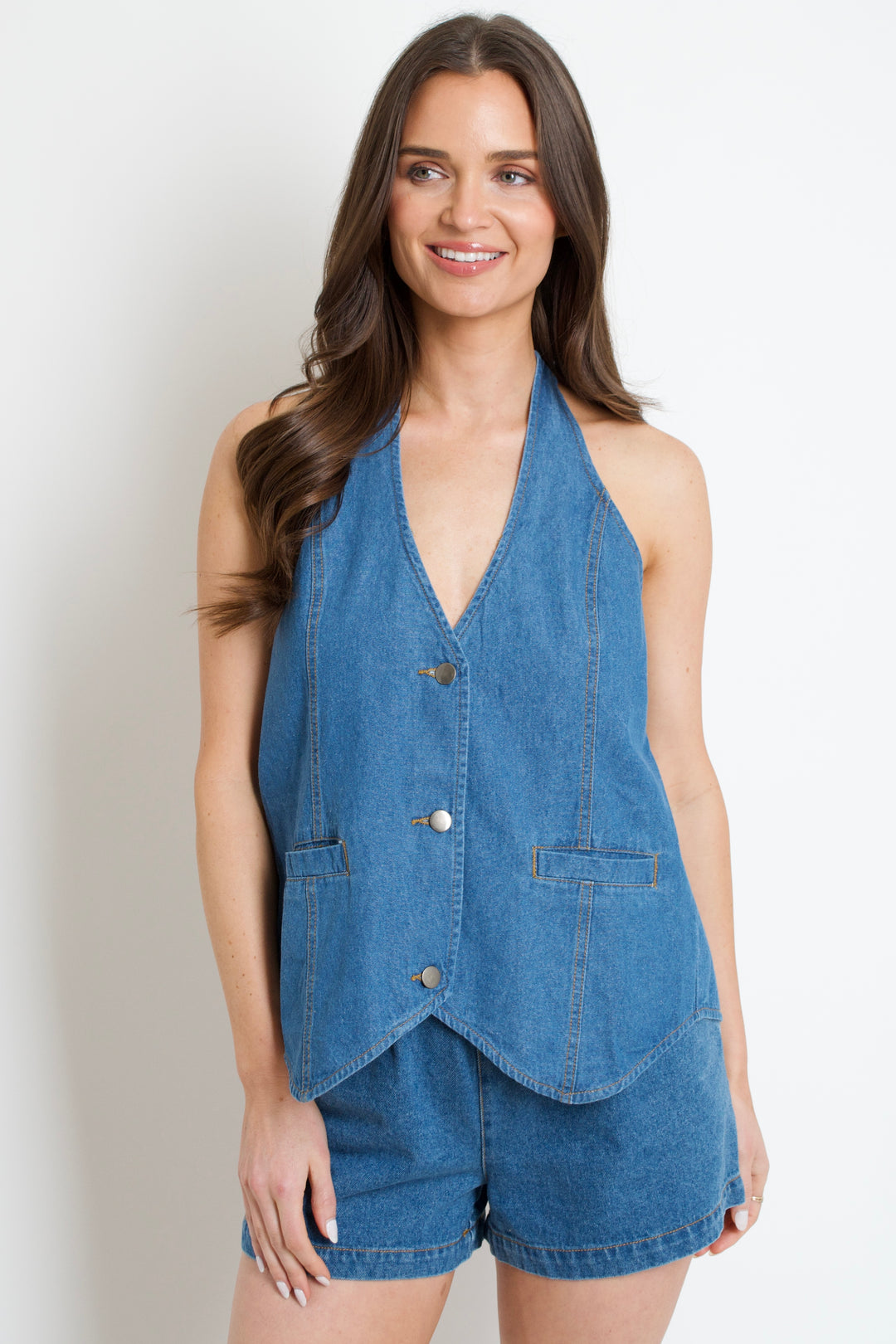 Dallas Denim Halter Top