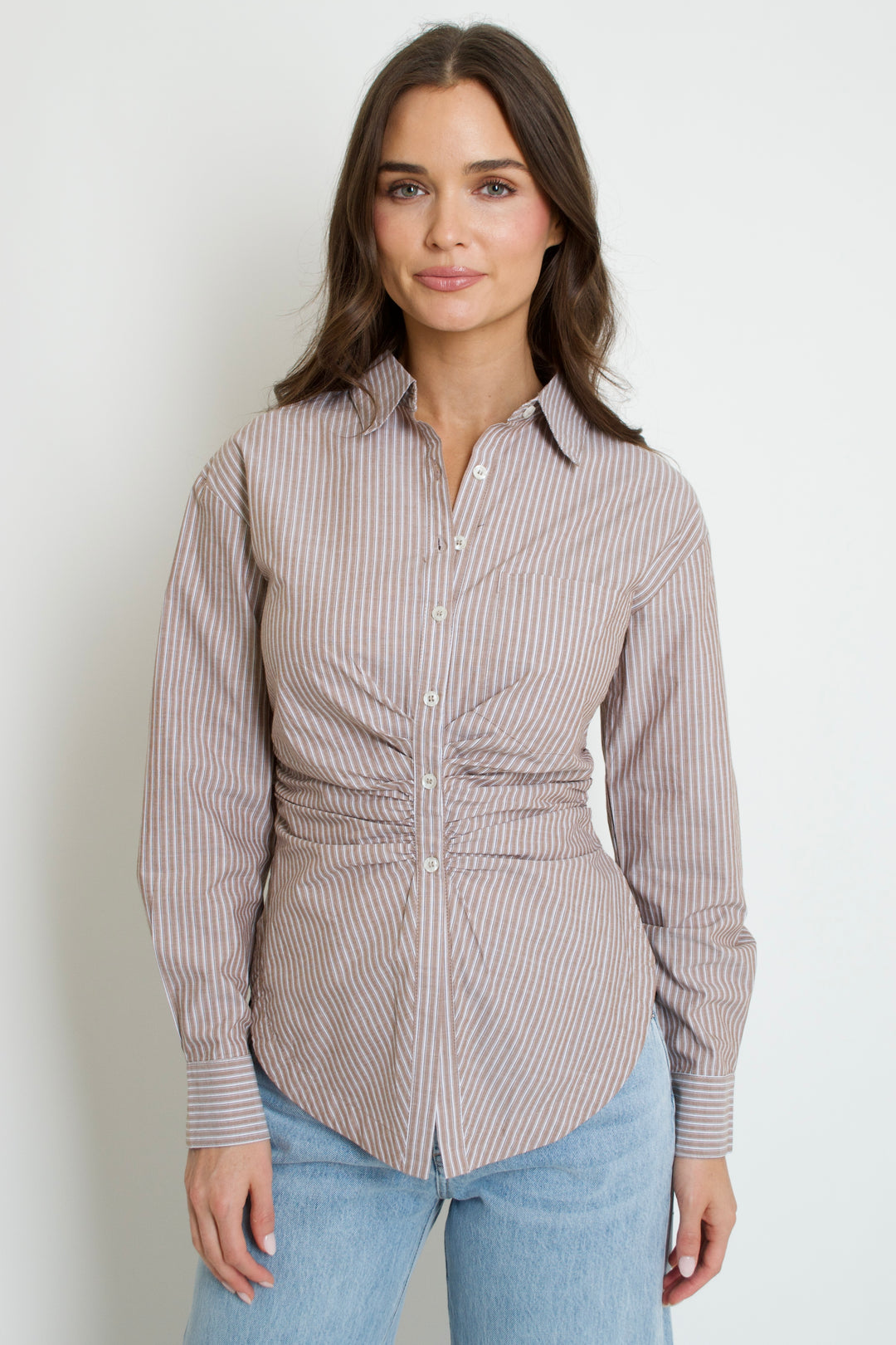 Ella Ruched Stripe Top