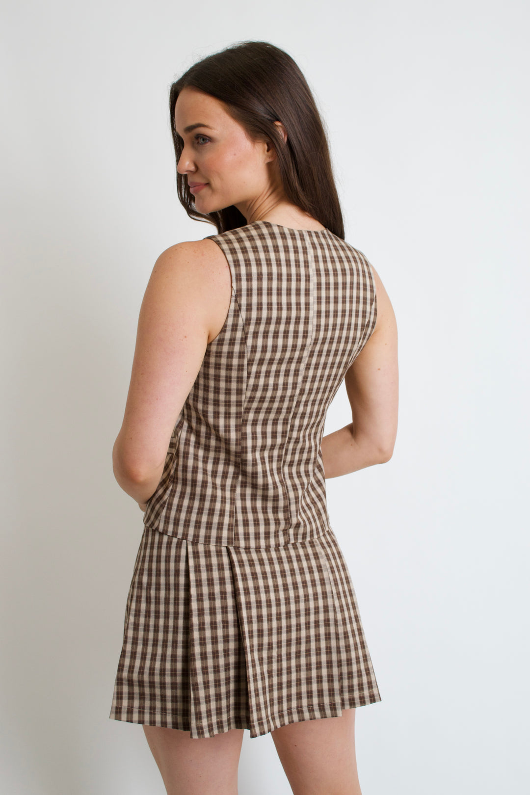 Emilia Plaid Vest