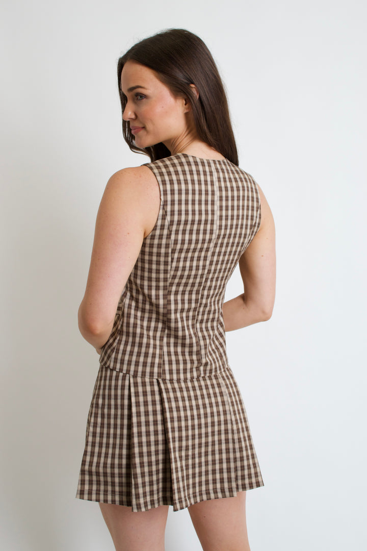 Emilia Plaid Vest