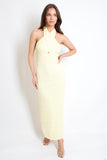 Textured Halter Midi Dress
