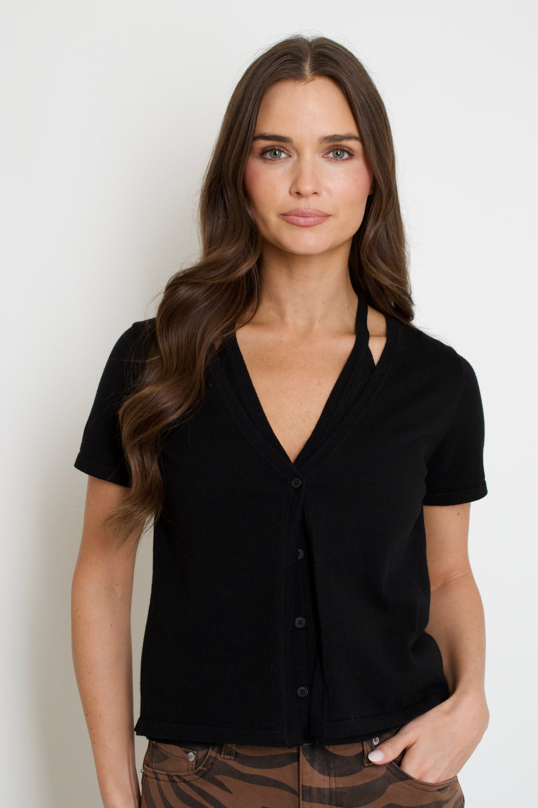 Layered Knit Blouse