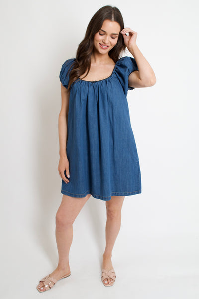 Sasha Denim Babydoll Dress