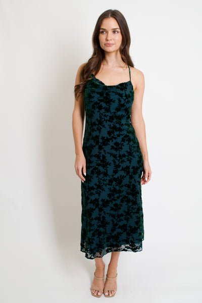 Wisteria Velvet Midi Dress